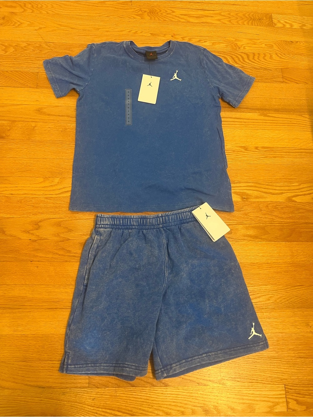 Jordan Blue blue Wash Tee & Shorts Set